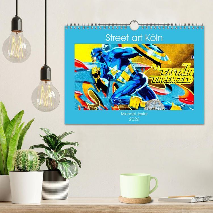 Produktbild: Street art K&ouml;ln Michael Jaster (Wandkalender 2026 DIN A4 quer), CALVENDO Monatskalender