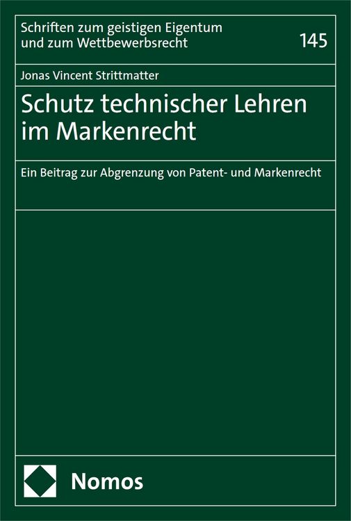 Produktbild: Schutz technischer Lehren im Markenrecht