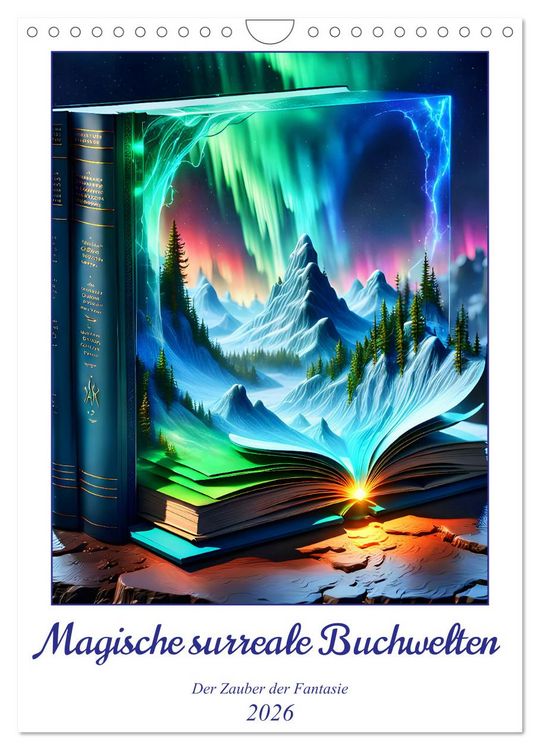 Produktbild: Magische surreale Buchwelten (Wandkalender 2026 DIN A4 hoch), CALVENDO Monatskalender