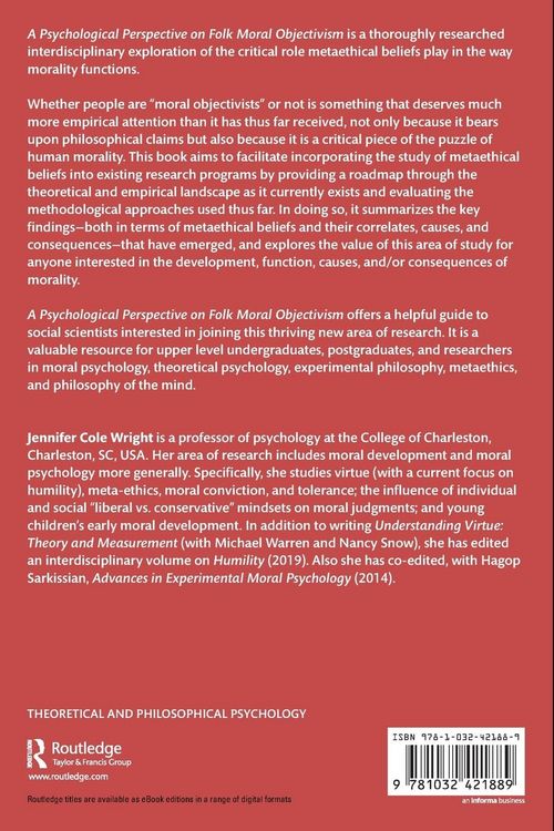 Produktbild: A Psychological Perspective on Folk Moral Objectivism
