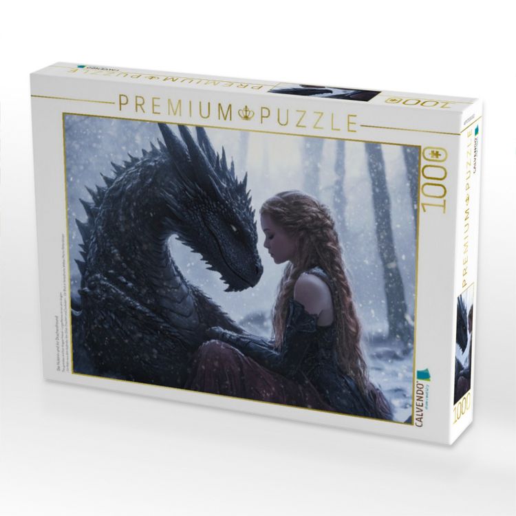 Produktbild: CALVENDO Puzzle Die H&uuml;terin und ihr Drachenfreund | 1000 Teile Lege-Gr&ouml;&szlig;e 64x48cm Foto-Puzzle f&uuml;r gl&uuml;ckliche Stunden