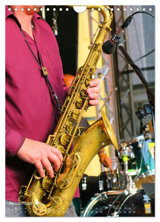 Produktbild: Saxophon live (Wandkalender 2026 DIN A4 hoch), CALVENDO Monatskalender