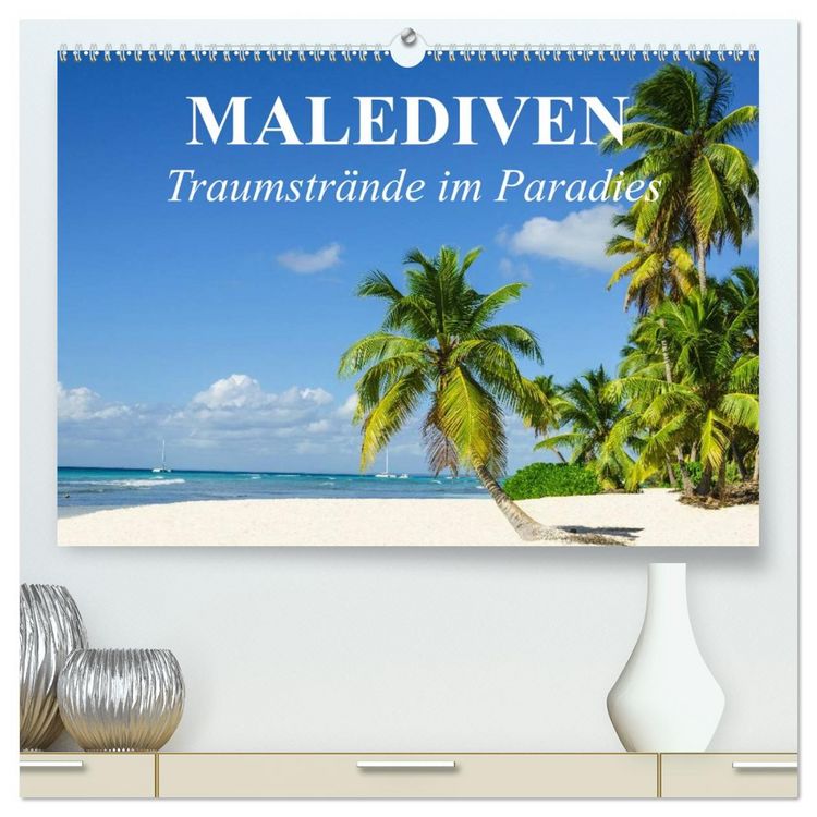 Produktbild: Malediven - Traumstr&auml;nde im Paradies (hochwertiger Premium Wandkalender 2026 DIN A2 quer), Kunstdruck in Hochglanz
