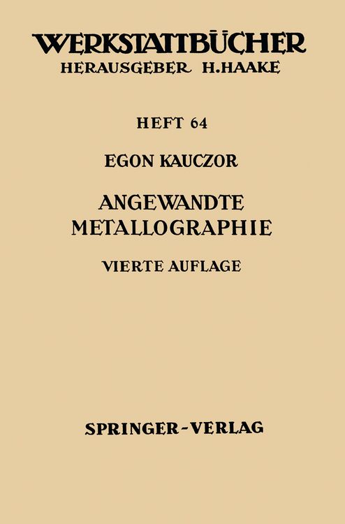 Produktbild: Angewandte Metallographie
