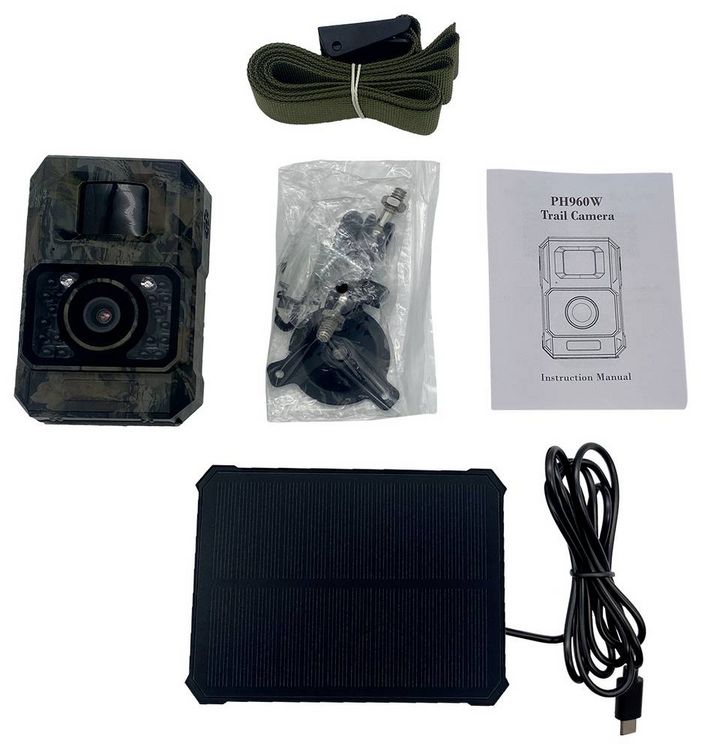 Produktbild: Berger & Schr&ouml;ter Mini 48 MP Wildkamera 48 Megapixel inkl. Solarladeger&auml;t mit Li-Ion-Akku Camouflage Braun, Schwarz