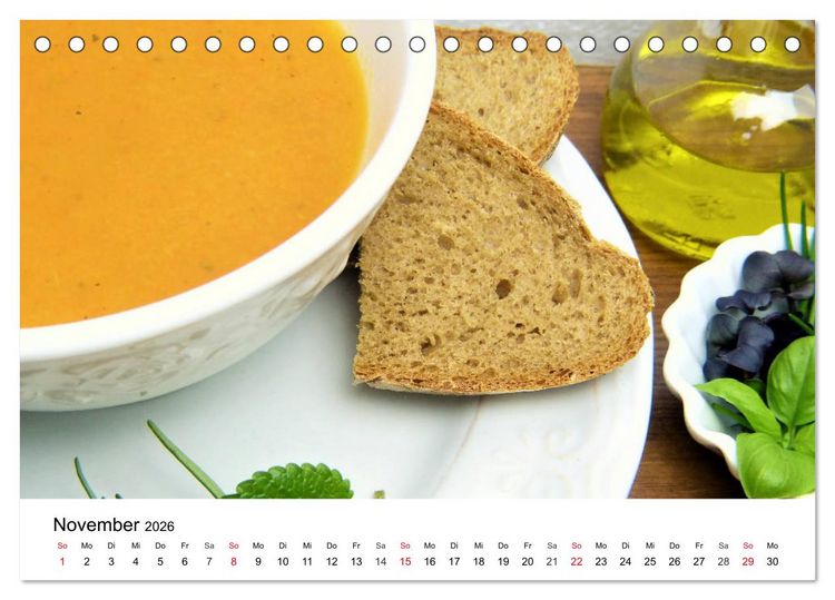 Produktbild: Vegane Gerichte. Abwechslungsreich, kreativ und k&ouml;stlich (Tischkalender 2026 DIN A5 quer), CALVENDO Monatskalender