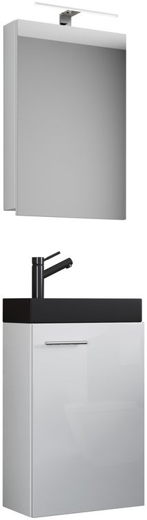 Produktbild: 3tlg Waschtisch Slito SC Toilette schmal Schwarz