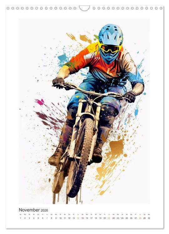 Produktbild: Mountainbike Rennen (Wandkalender 2026 DIN A3 hoch), CALVENDO Monatskalender