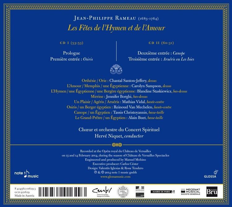 Produktbild: Rameau/Les f&iquest;tes de l'hymen
