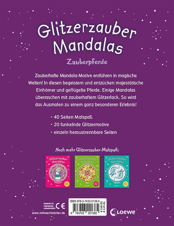 Produktbild: Glitzerzauber-Mandalas - Zauberpferde