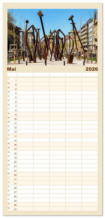 Produktbild: Familienplaner 2026 - Mannheim, meine Stadt mit 5 Spalten (Wandkalender, 21 x 45 cm) CALVENDO