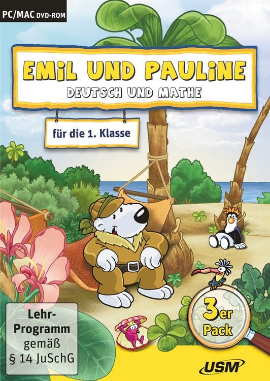 Produktbild: Emil und Pauline 3 in 1 Bundle - Deutsch und Mathe f&uuml;r die 1. Klasse  (PC+Mac)