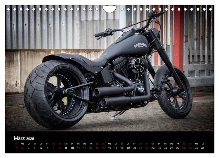 Produktbild: Exklusive Best of Fat Ass Custombike Edition, feinste Harleys mit fettem Hintern (Wandkalender 2026 DIN A4 quer), CALVENDO Monatskalender