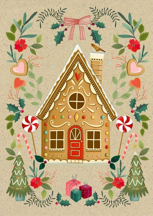 Produktbild: A5-Graspapier-Adventskalender &ndash; Weihnachtszauber