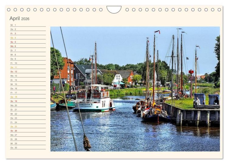 Produktbild: Ostfriesland - Museumshafen Carolinensiel (Wandkalender 2026 DIN A4 quer), CALVENDO Monatskalender