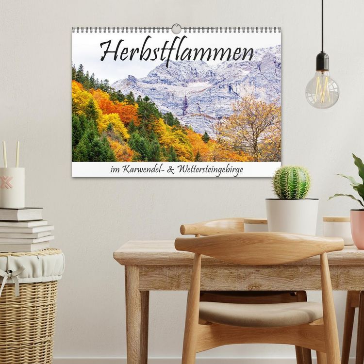 Produktbild: Herbstflammen im Karwendel- und Wettersteingebirge (Wandkalender 2026 DIN A3 quer), CALVENDO Monatskalender