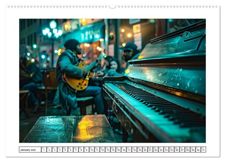 Produktbild: In Jazz Bars at Midnight (Wall Calendar 2026 DIN A2 landscape), CALVENDO 12 Month Wall Calendar