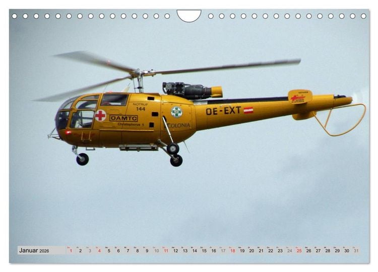 Produktbild: Semiscale-Modellhubschrauber (Wandkalender 2026 DIN A4 quer), CALVENDO Monatskalender