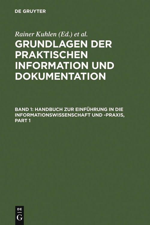 Produktbild: Grundlagen der praktischen Information und Dokumentation