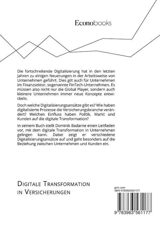 Produktbild: Digitale Transformation in Versicherungen. Leitfaden f&uuml;r die erfolgreiche Umsetzung von Transformationsprojekten