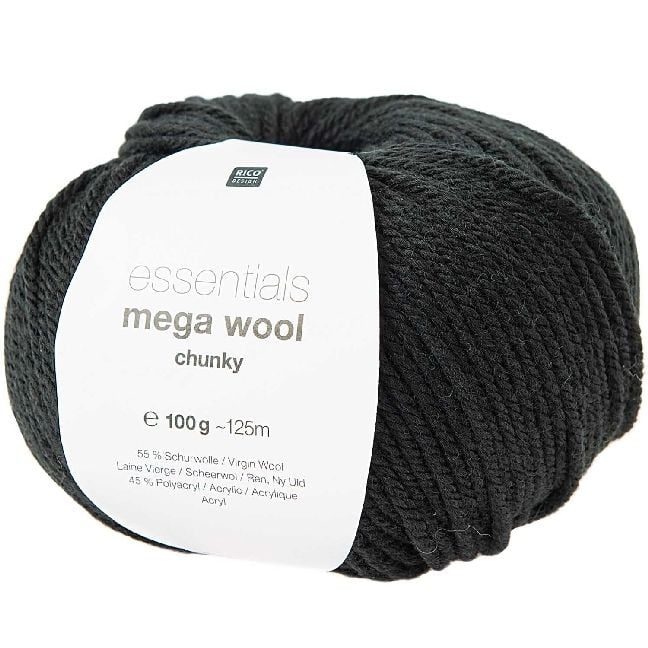 Produktbild: Essentials Mega Wool Chunky Schwarz, 100 g