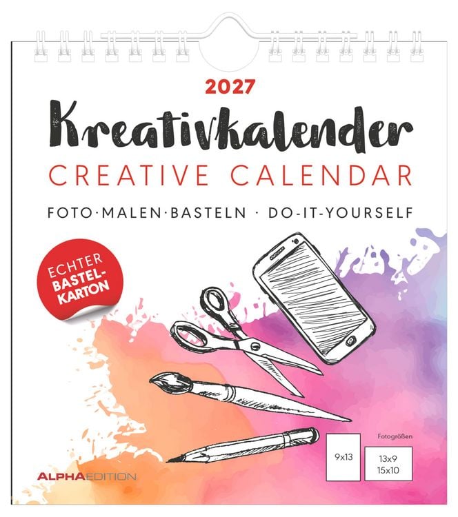 Produktbild: Kreativkalender S wei&szlig; 2027
