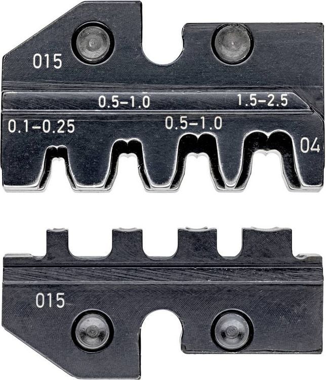 Produktbild: Knipex 97 49 04 Crimpeinsatz Unisolierte, offene Steckverbinder geeignet f&uuml;r Steckerbreite 2.8/4.8mm 0.1 bis 2.5mm&sup2; Passend f&uuml;r