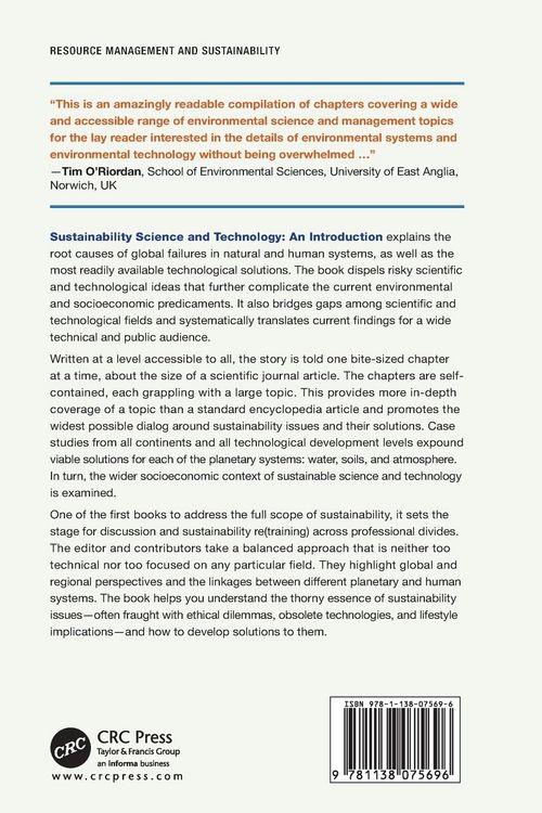 Produktbild: Sustainability Science and Technology