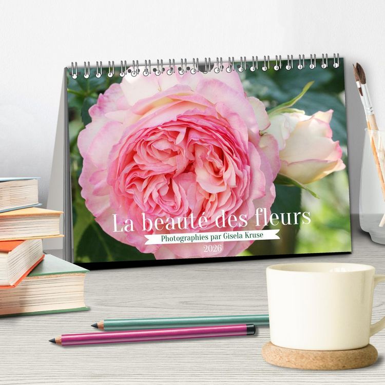Produktbild: La beaut&eacute; des fleurs (Calendrier de bureau 2026 DIN A5 vertical), CALVENDO calendrier mensuel
