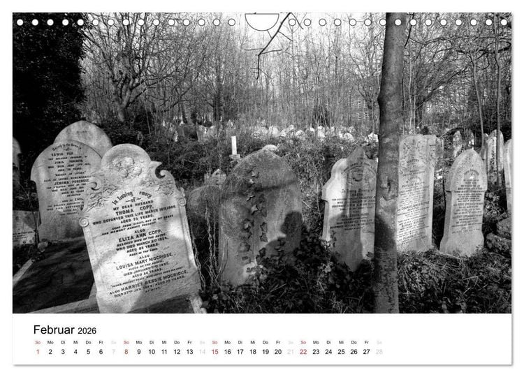 Produktbild: Highgate Cemetery London (Wandkalender 2026 DIN A4 quer), CALVENDO Monatskalender