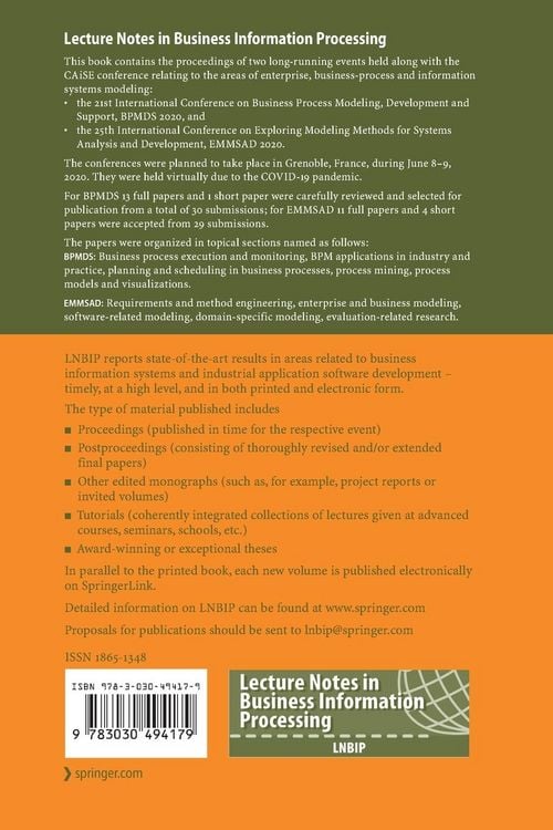 Produktbild: Enterprise, Business-Process and Information Systems Modeling