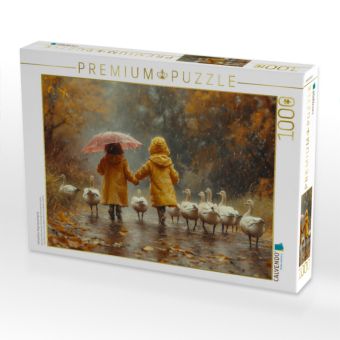 Produktbild: CALVENDO Puzzle Herbstlicher Regenspaziergang | 1000 Teile Lege-Gr&ouml;&szlig;e 64x48cm Foto-Puzzle f&uuml;r gl&uuml;ckliche Stunden