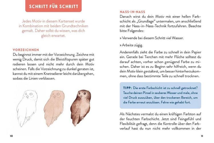 Produktbild: 55 x Watercolor &ndash; Motiv-Sammlung: Kartenset f&uuml;r 5-Minuten-Aquarelle