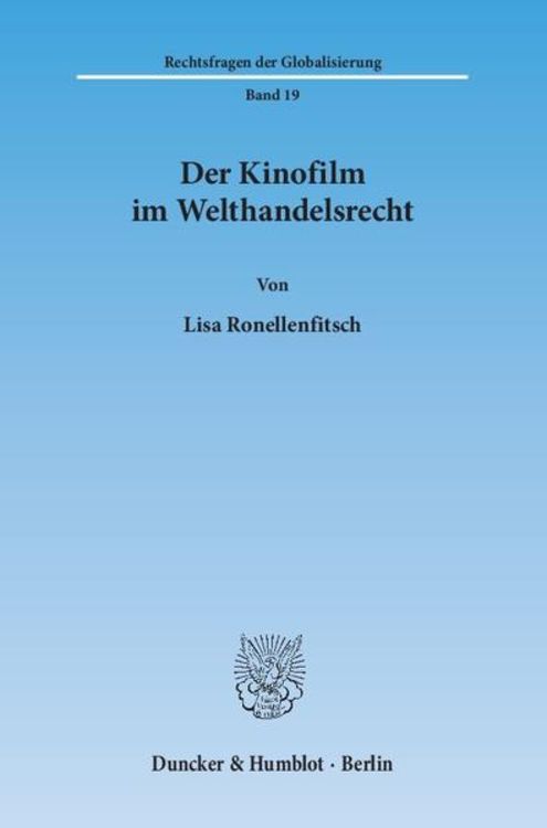 Produktbild: Der Kinofilm im Welthandelsrecht.
