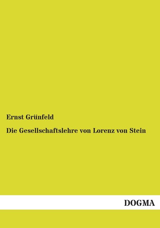 Produktbild: Die Gesellschaftslehre von Lorenz von Stein