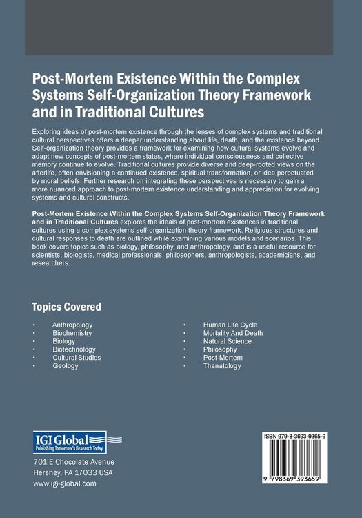 Produktbild: Post-Mortem Existence Within the Complex Systems Self-Organization Theory Framework and in Traditional Cultures