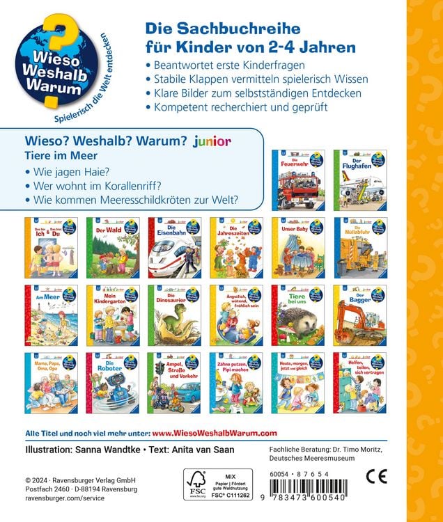 Produktbild: Wieso? Weshalb? Warum? junior, Band 57 - Tiere im Meer