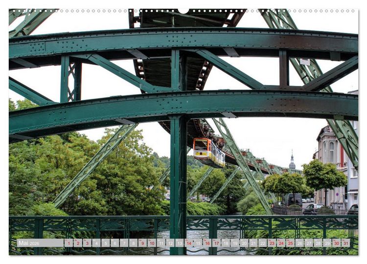 Produktbild: Wuppertal - Die Gro&szlig;stadt im Gr&uuml;nen (Wandkalender 2026 DIN A2 quer), CALVENDO Monatskalender