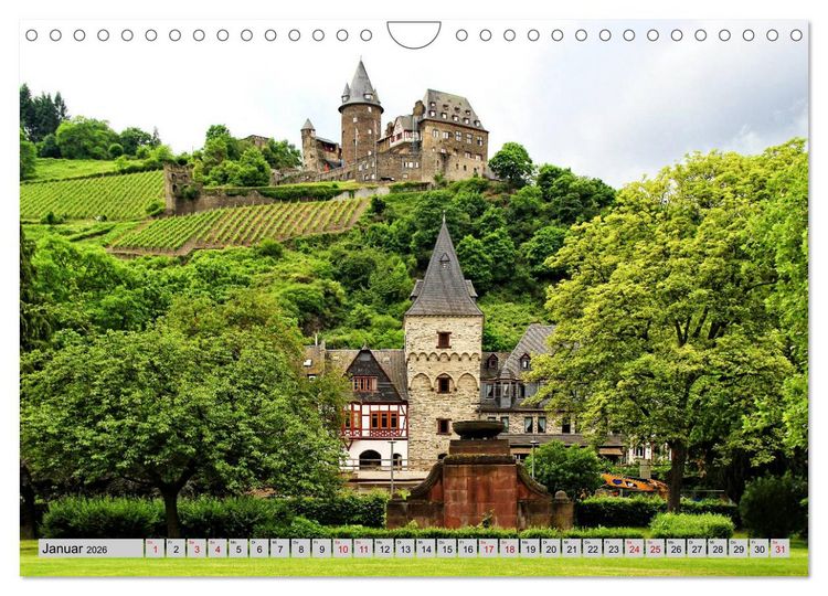 Produktbild: Bacharach - Sehenswerter Ort am Mittelrhein (Wandkalender 2026 DIN A4 quer), CALVENDO Monatskalender