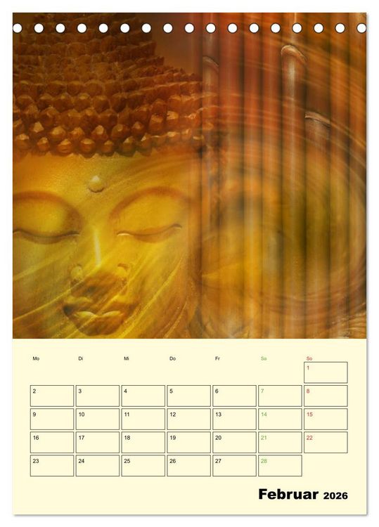 Produktbild: Buddhismus (Tischkalender 2026 DIN A5 hoch), CALVENDO Monatskalender