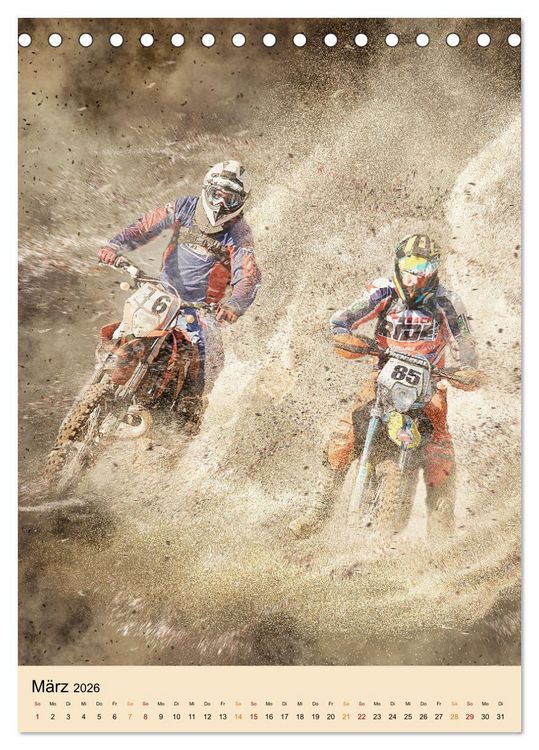 Produktbild: Motocross - Sport der Extreme (Tischkalender 2026 DIN A5 hoch), CALVENDO Monatskalender
