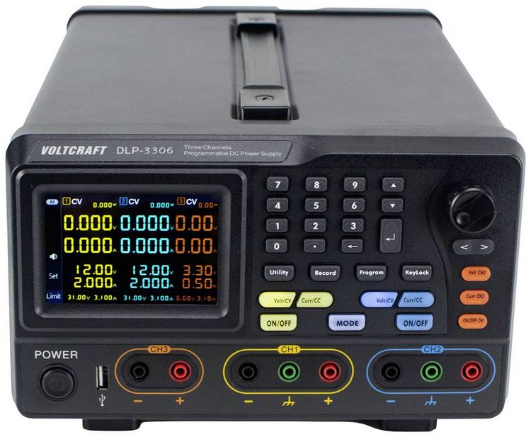Produktbild: VOLTCRAFT DLP-3306 Labornetzger&auml;t, einstellbar 0 - 30 V 0 - 6 A 378 W RS-232, USB, LAN Slave-Funktion Anzahl Ausg&auml;nge 3 x