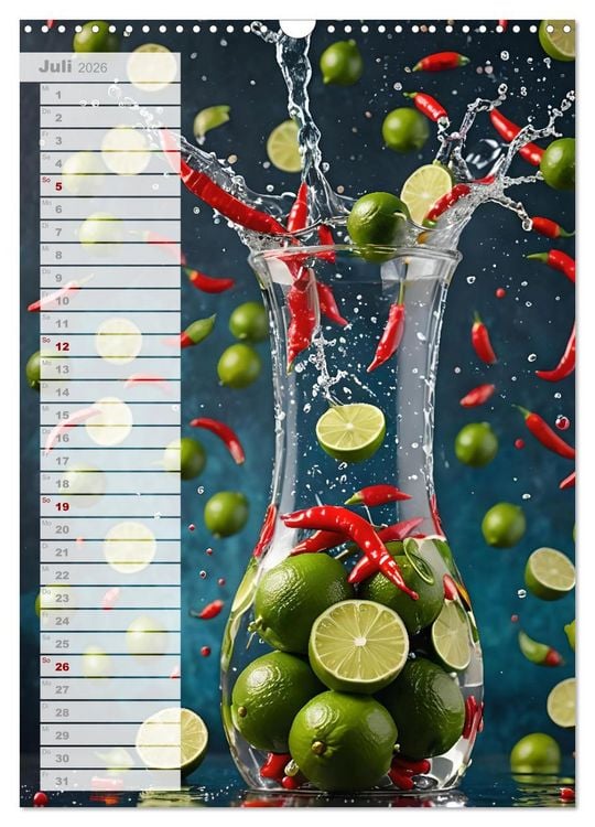 Produktbild: Vitalit&auml;t im Glas - Erfrischende Momente mit Infused Water Kreationen (Wandkalender 2026 DIN A3 hoch), CALVENDO Monatskalender