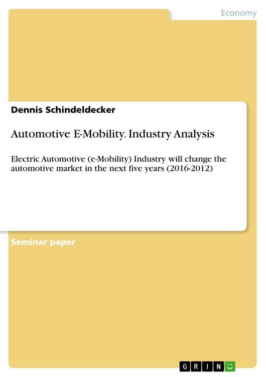 Produktbild: Automotive E-Mobility. Industry Analysis