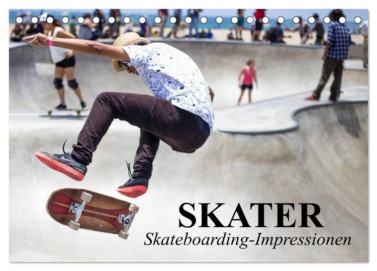 Produktbild: Skater. Skateboarding-Impressionen (Tischkalender 2026 DIN A5 quer), CALVENDO Monatskalender