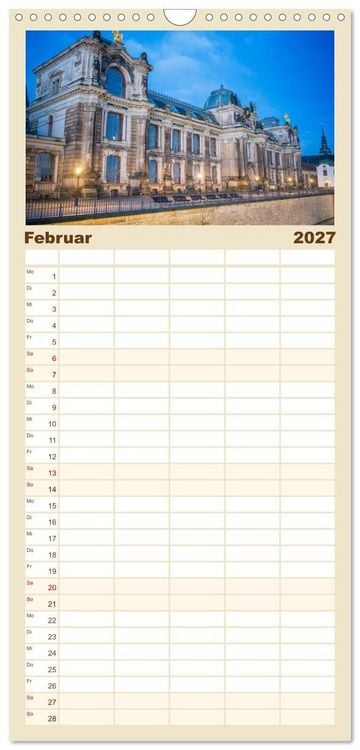 Produktbild: Familienplaner 2027 - Dresden - Sachsens Perle an der Elbe mit 5 Spalten (Wandkalender, 21 x 45 cm) CALVENDO