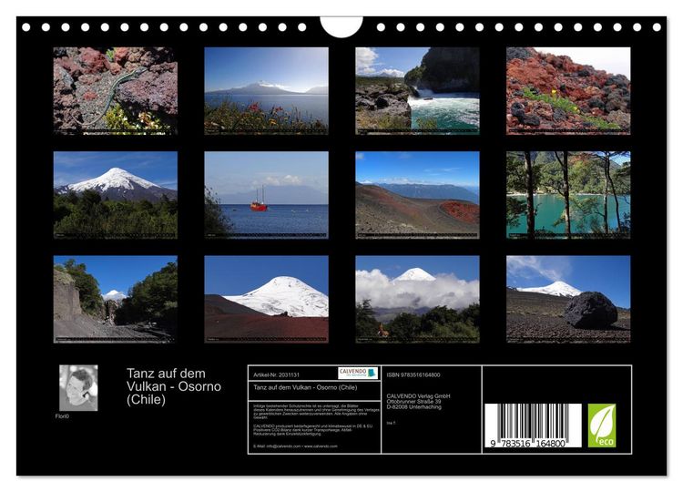 Produktbild: Tanz auf dem Vulkan - Osorno (Chile) (Wandkalender 2026 DIN A4 quer), CALVENDO Monatskalender