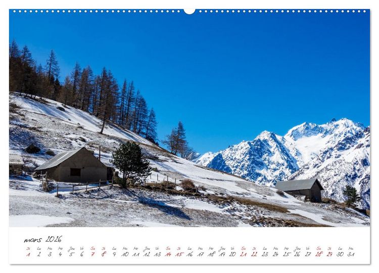 Produktbild: Les Hautes-Alpes sur les chemins des marmottes (Calendrier mural 2026 DIN A2 vertical), CALVENDO calendrier mensuel