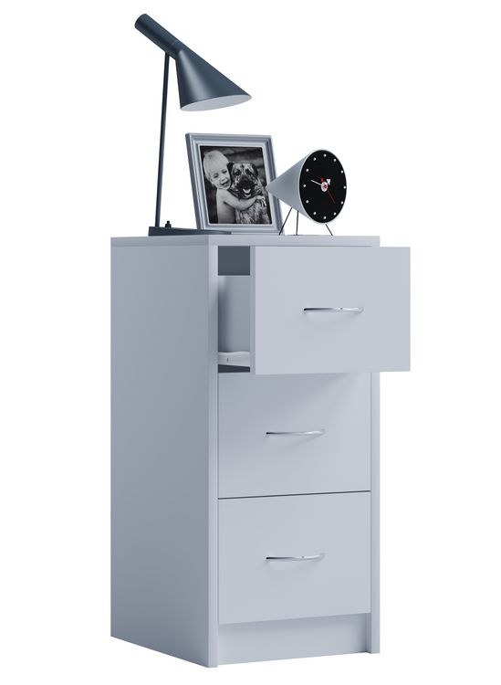 Produktbild: Holz Nachtschrank Nachttisch Schublade Boxal Maxi