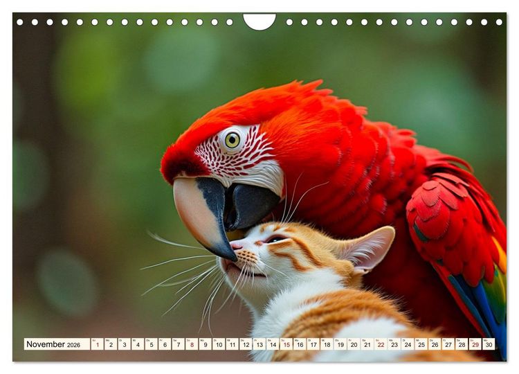 Produktbild: Ungew&ouml;hnliche Tierfreundschaften (Wandkalender 2026 DIN A4 quer), CALVENDO Monatskalender